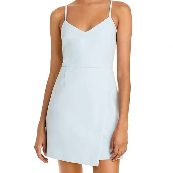 french connection whisper sleeveless asymmetric hem mini dress Black Strapless Midi Dress main image 0